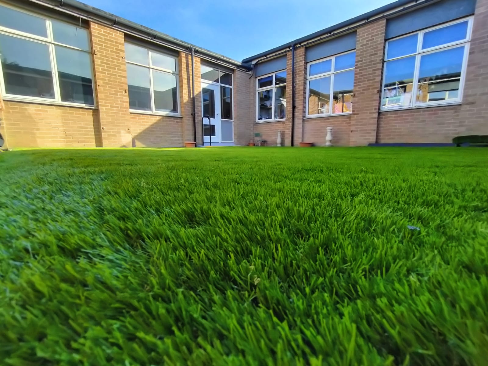 artificial grass norwich installation at a school in hellesdon